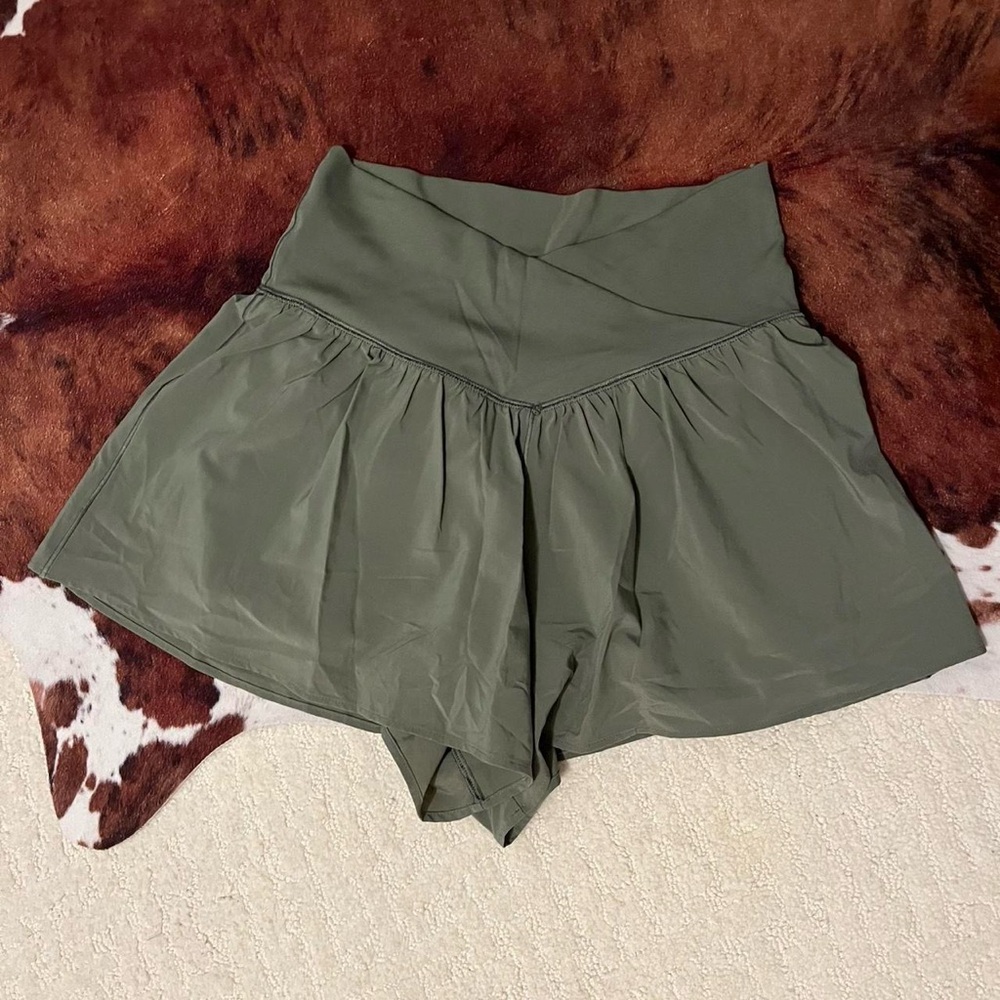 Aerie Olive Athletic Shorts